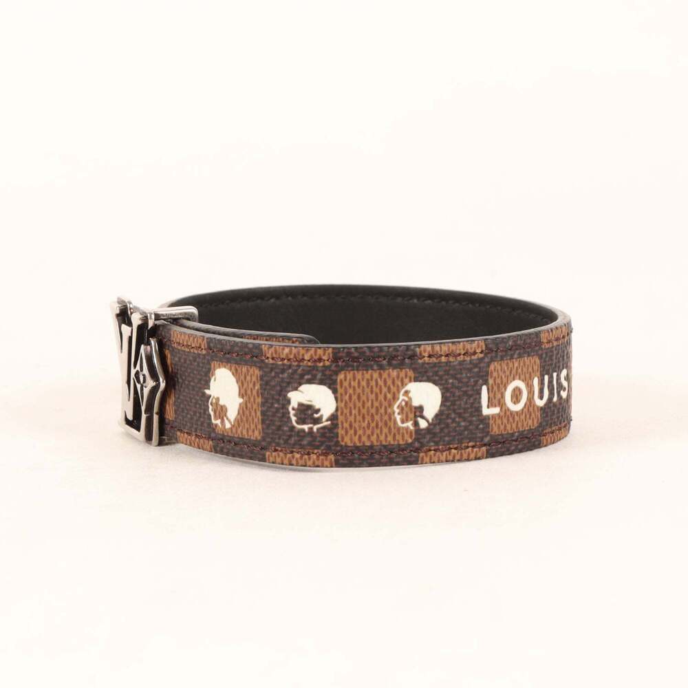 LOUIS VUITTON Black Damier Charm Bracelet - Picture 2 of 8